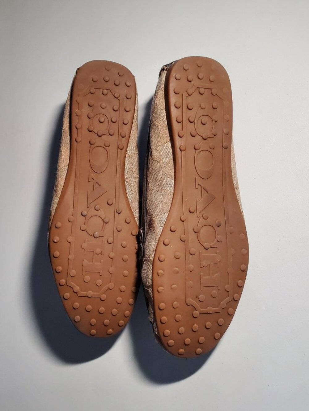 Coach FRIDA Slip on Loafers 8.5 Signature Monogram Logo Brown - shipping incl - Picture 12 of 16